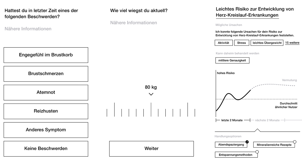 Classic Health.ai MVP interface with structured health data