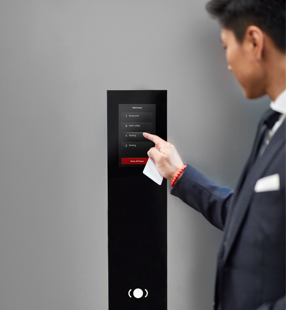 Schindler PORT interaction flow for selecting a destination floor